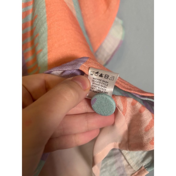 NWT Crosby by Mollie Burch Georgie Off Shoulder Ruffle Sleeve Pastel Top Small - Picture 11 of 11